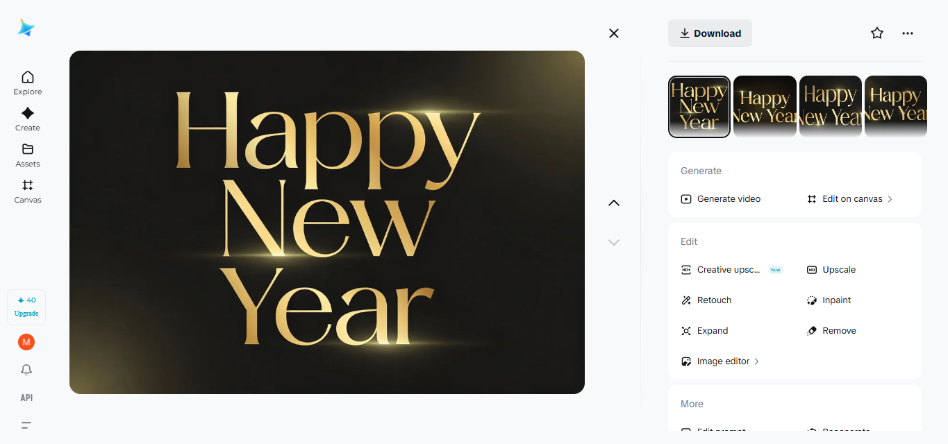 Minimal gold typography design