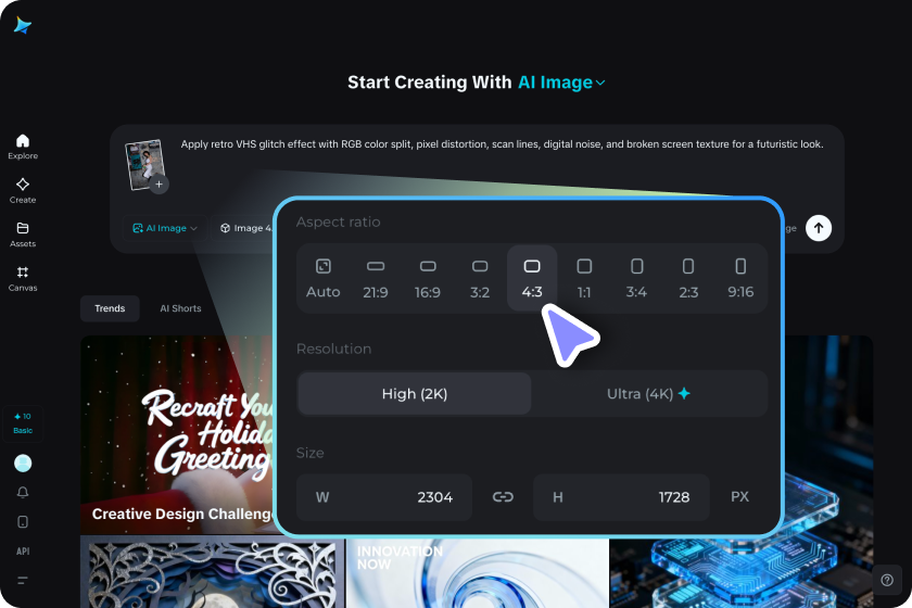 Wybierz Seedream 4.5 i dostosuj ustawienia