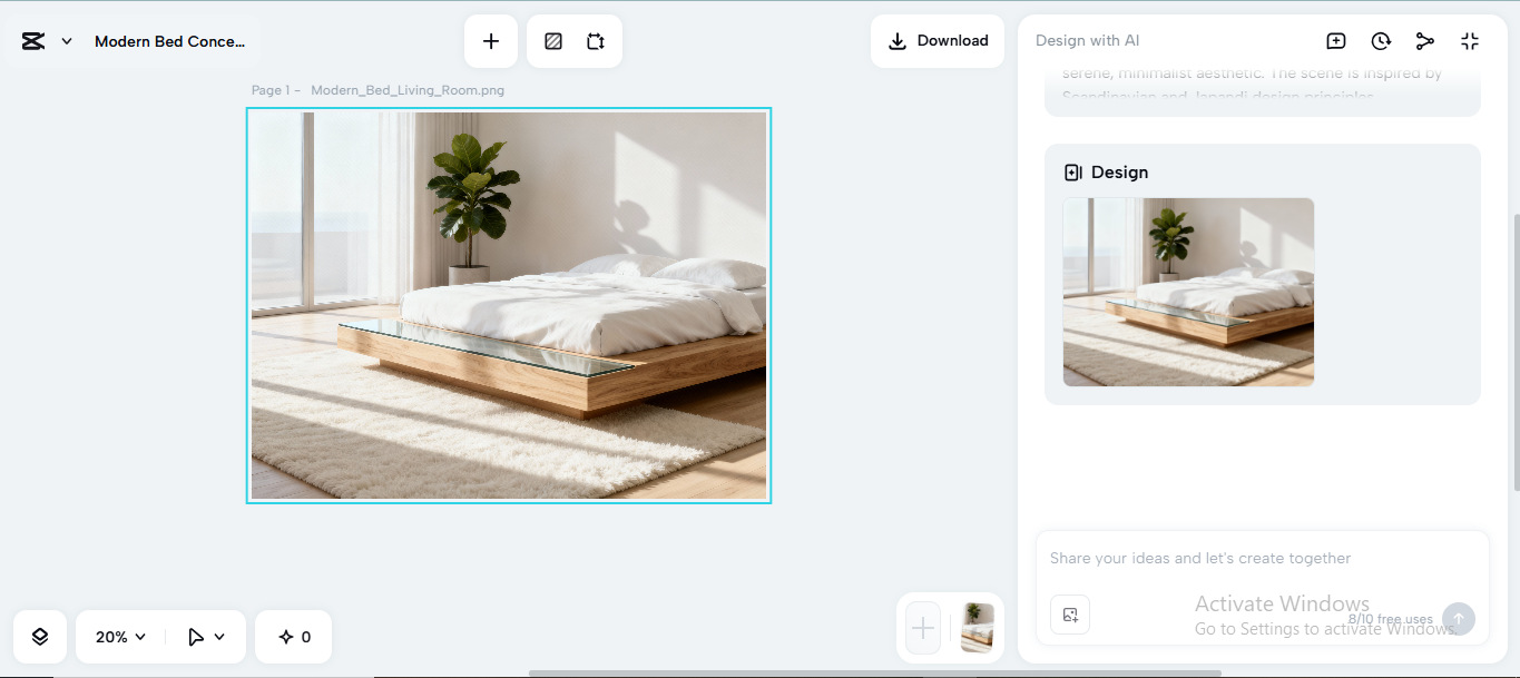 Editing interface of the CapCut desktop video editor