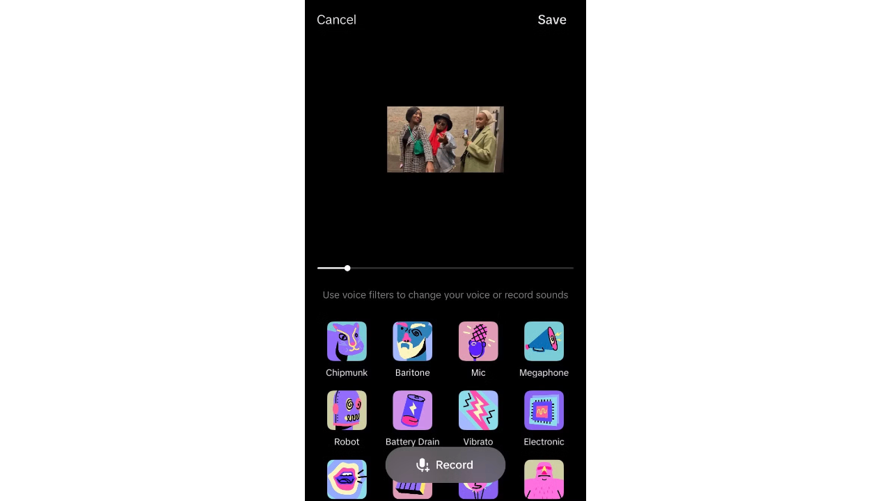 Примените желаемый голос и сохраните