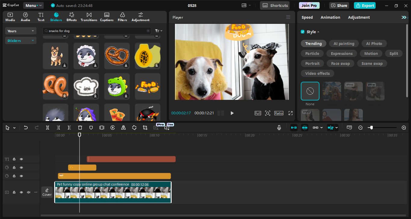 Interface of the CapCut desktop video editor- the best way to generate funny images on PC