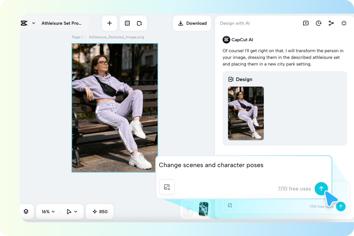 CapCut AI outfit maker for editing AI-generated outfit visuals