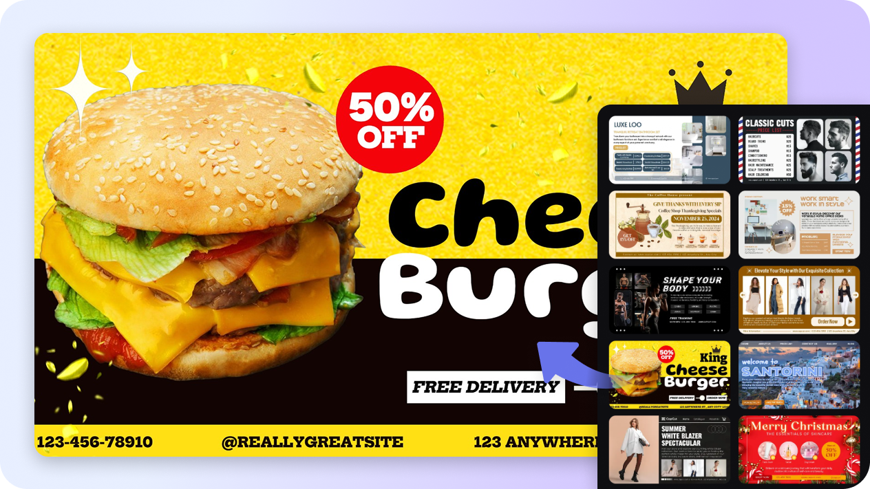 Customizable print ad templates