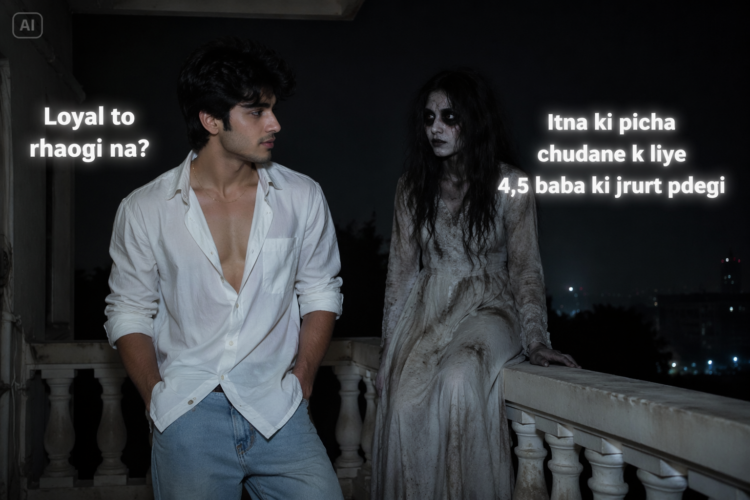Ghost GF Couple AI Photo