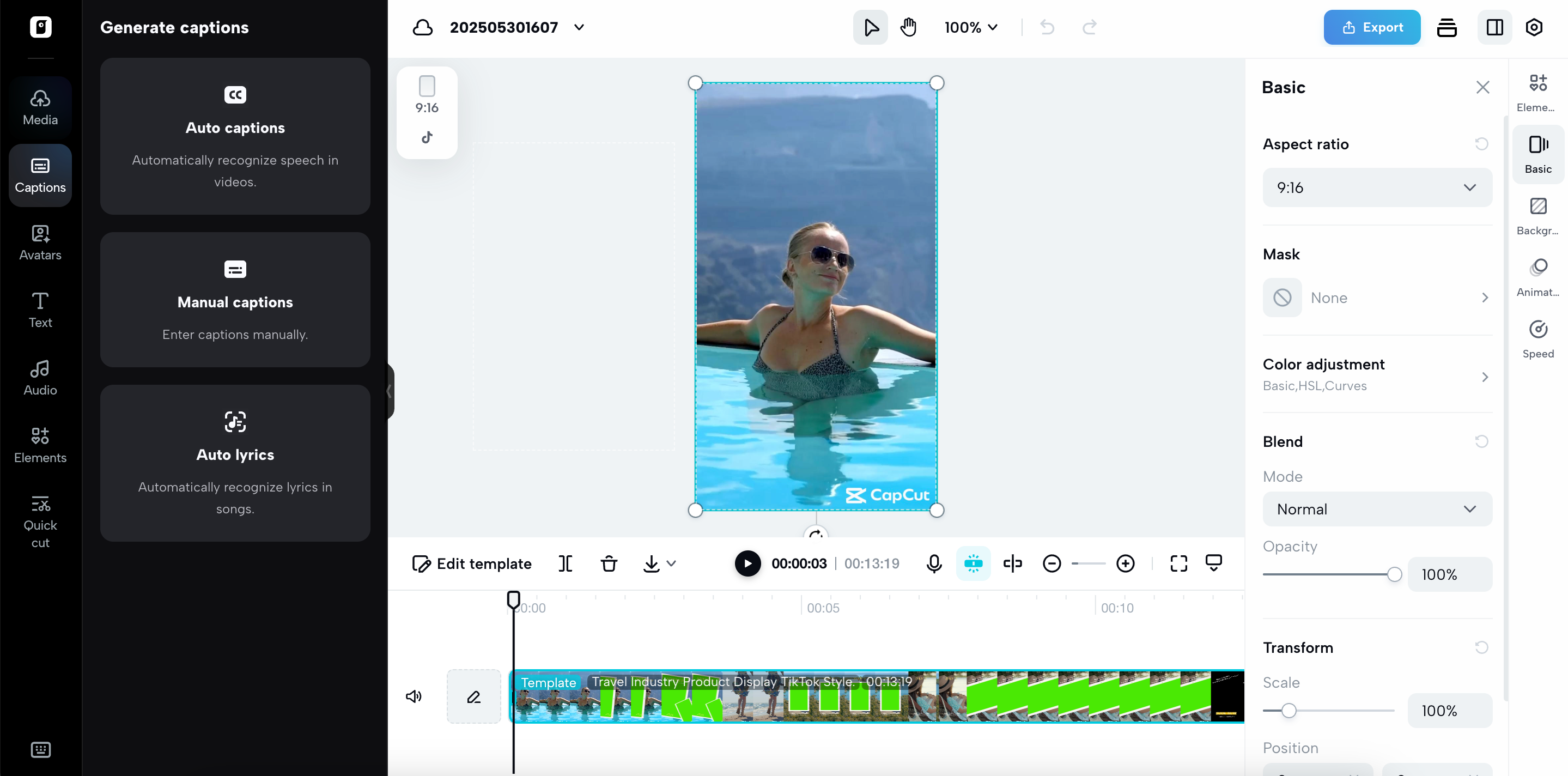 I-edit ang travel ad video