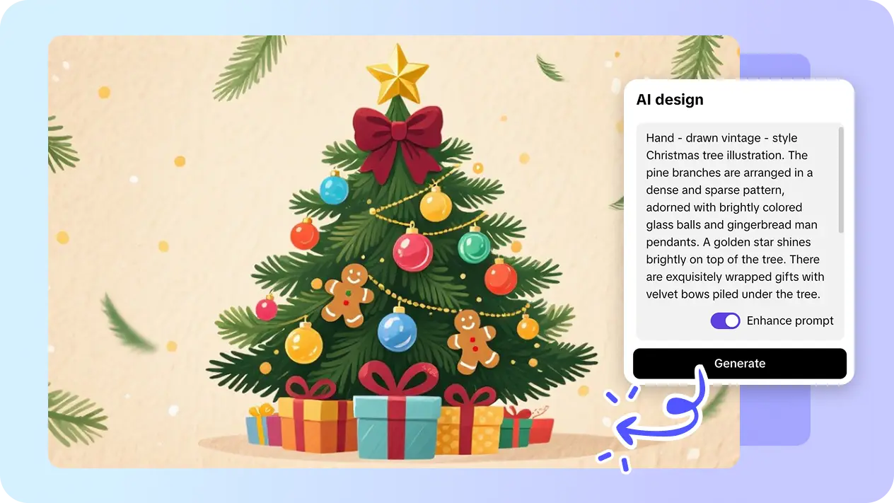 AI design interface of Pippit