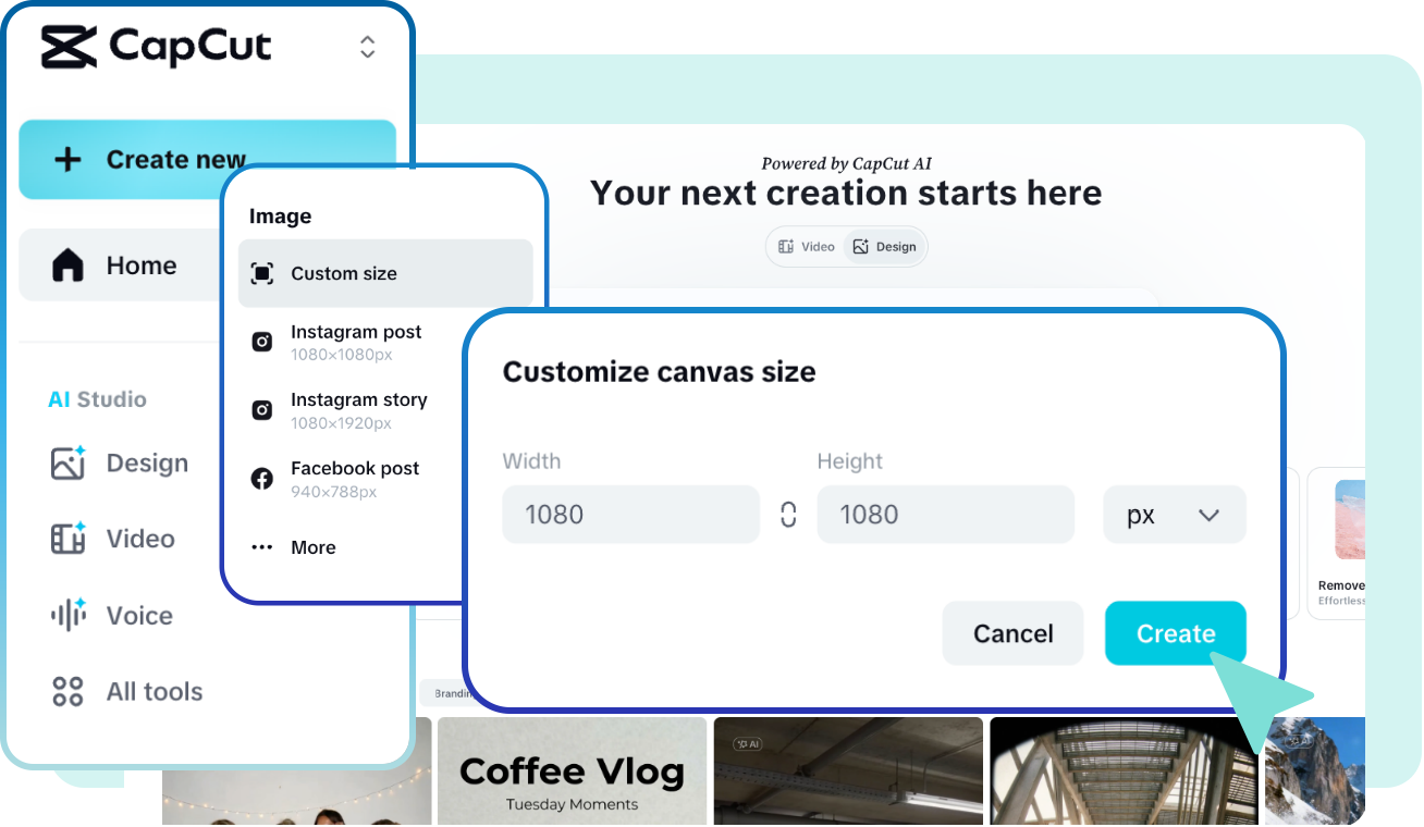 Paso 1: Inicie un nuevo proyecto en CapCut