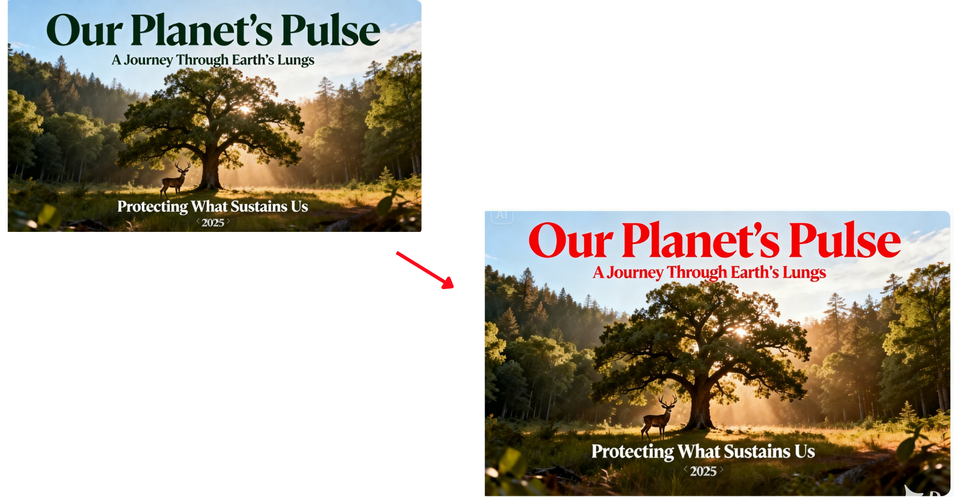 Changing some elements of the documentary poster using Interactive editing on Dreamina