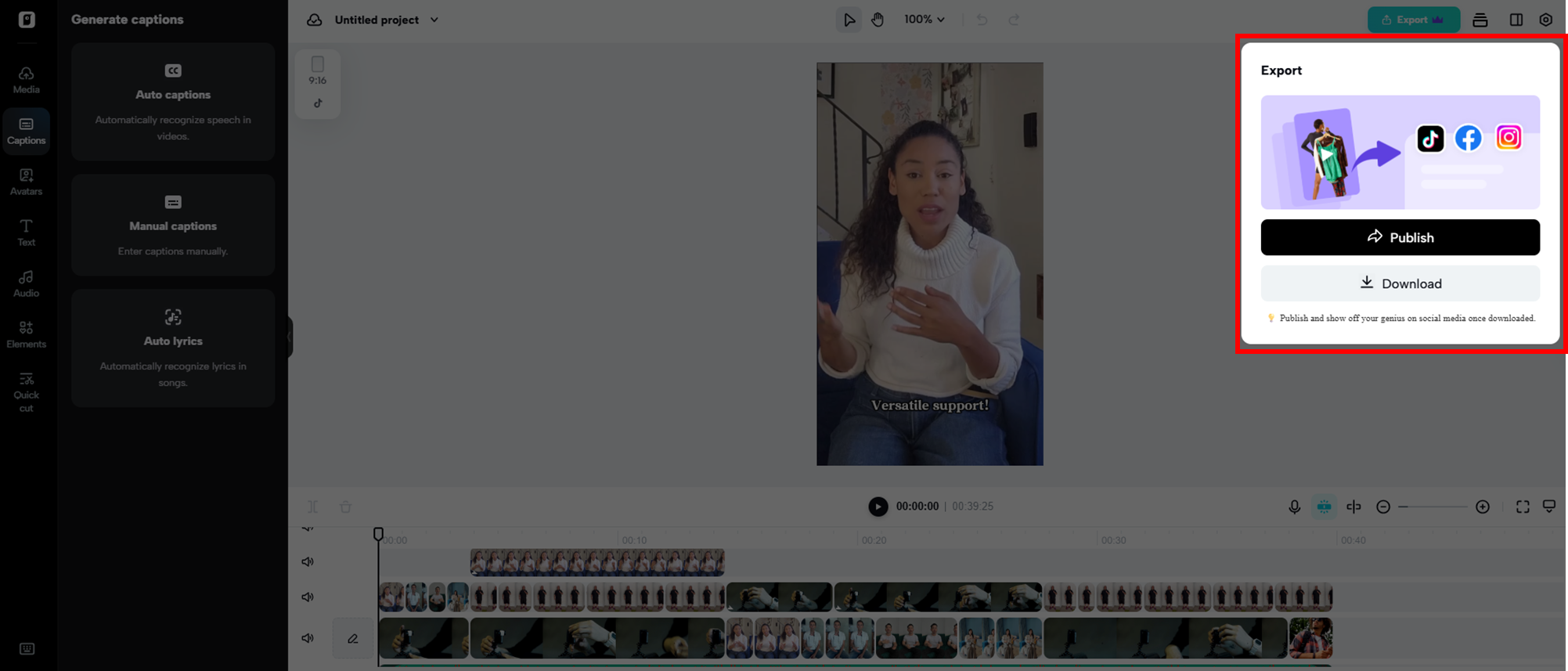 Export your video
