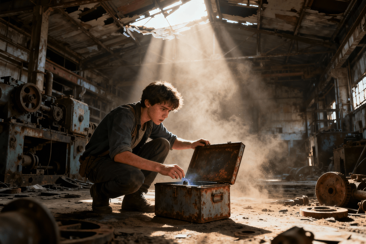 A rusty abandoned factory