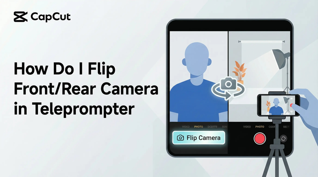 front camera in teleprompter