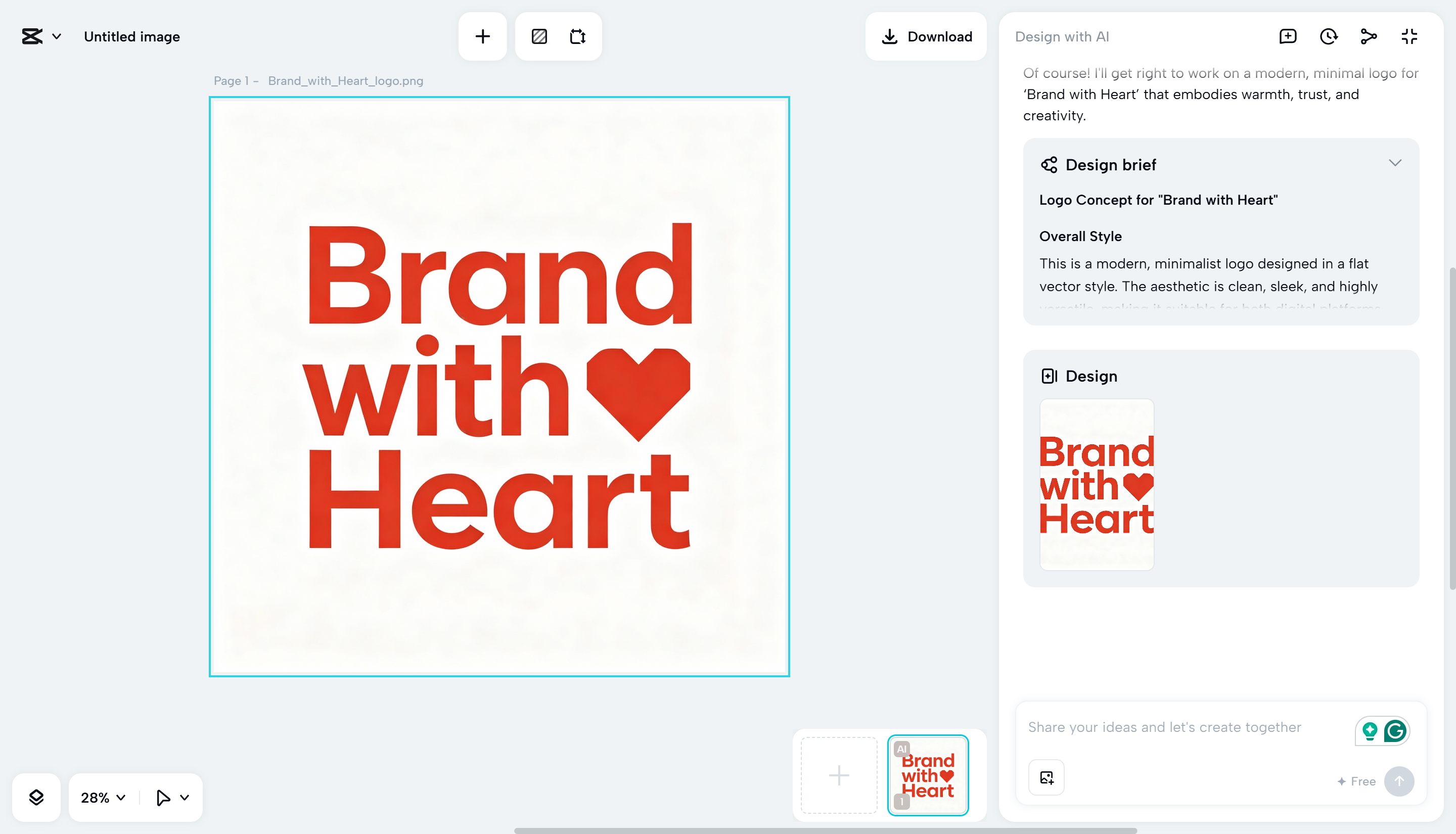 Interface do CapCut Web - a melhor ferramenta para criar designs de logotipos