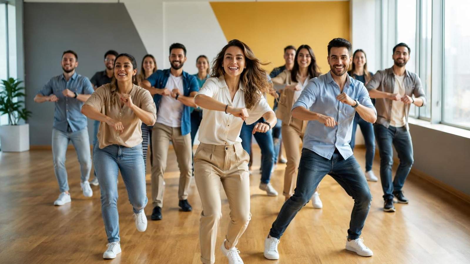 team dance video generator AI template cover