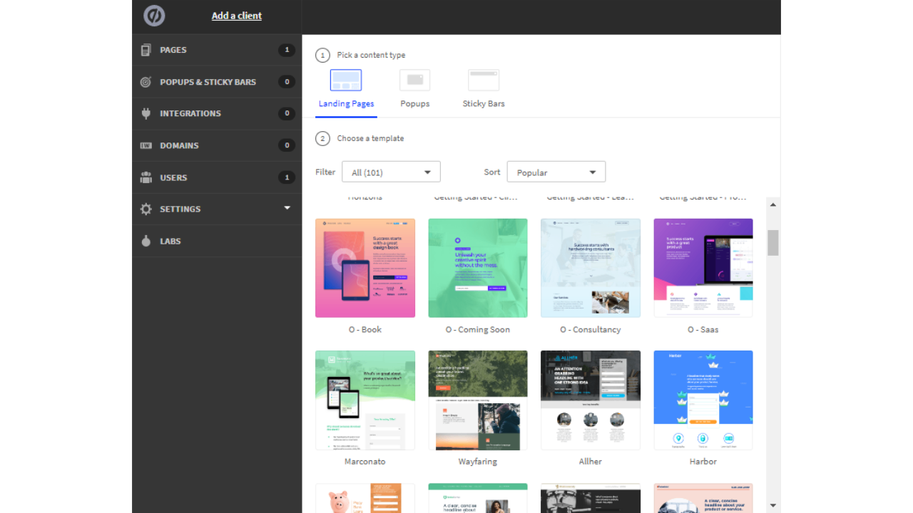 Unbounce landing page templates