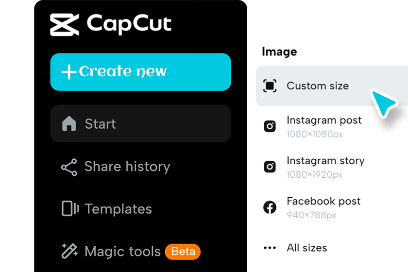 Acesse CapCut online