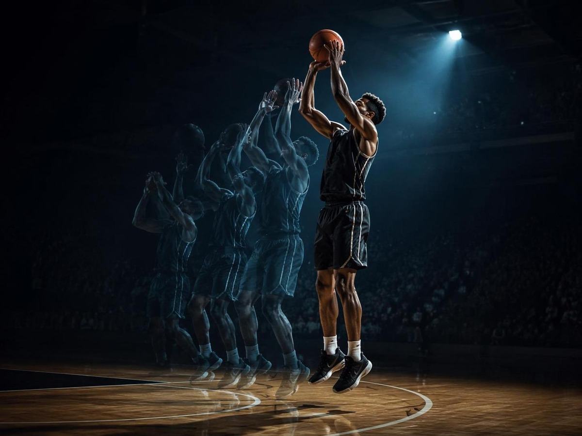 Basketball Bewegung Übertragung AI prompt Abdeckung 1 in 4: 3