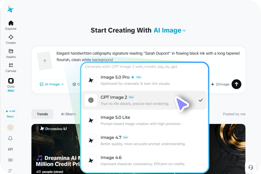 Choose your settings and generate