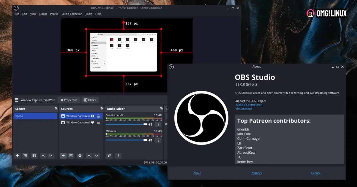 OBS Studio - Ubuntu record screen with audio