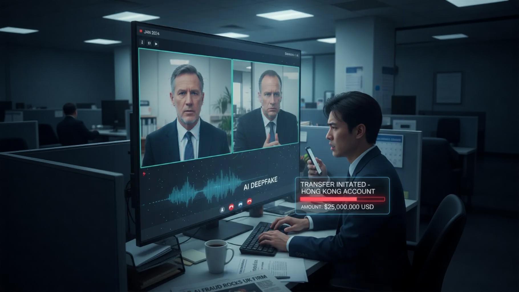 O acidente de deepfake IA de Arup