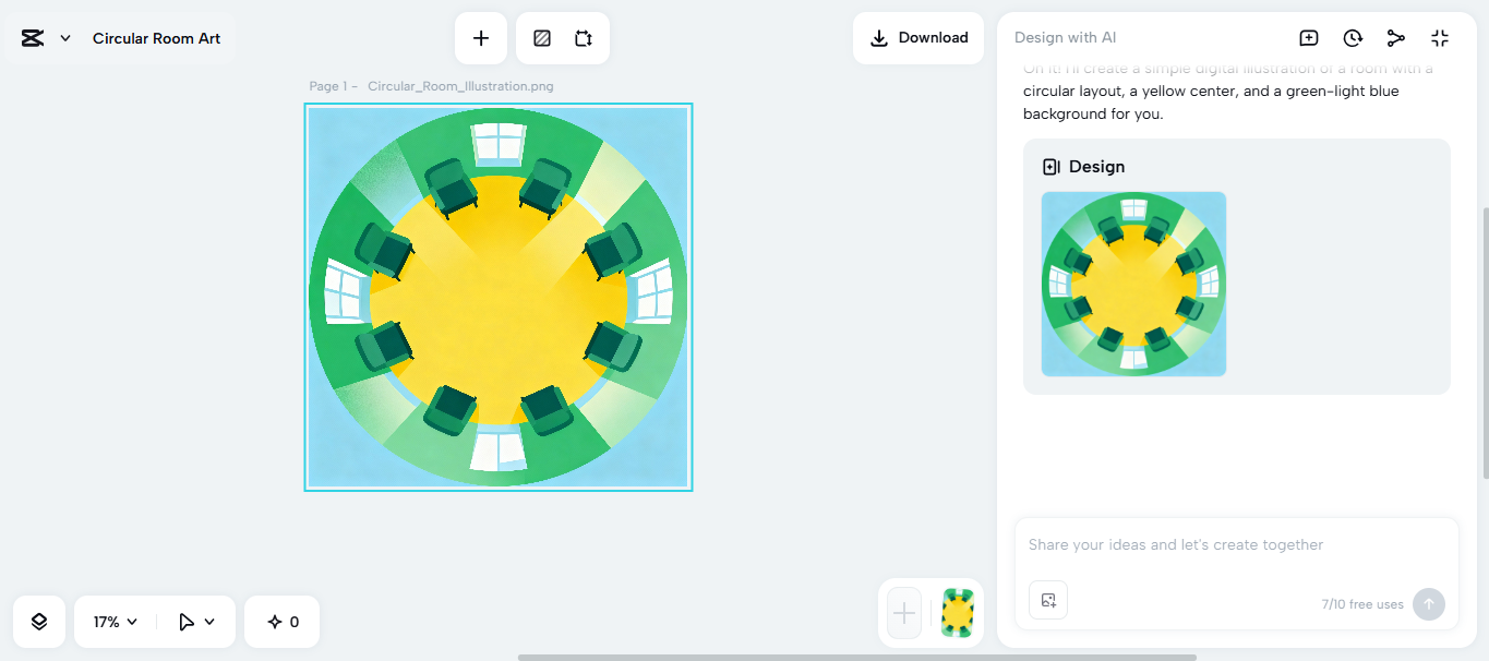 Editing interface of the CapCut desktop video editor