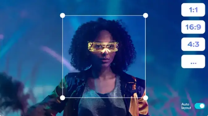 CapCut AI ajustando o tamanho da imagem