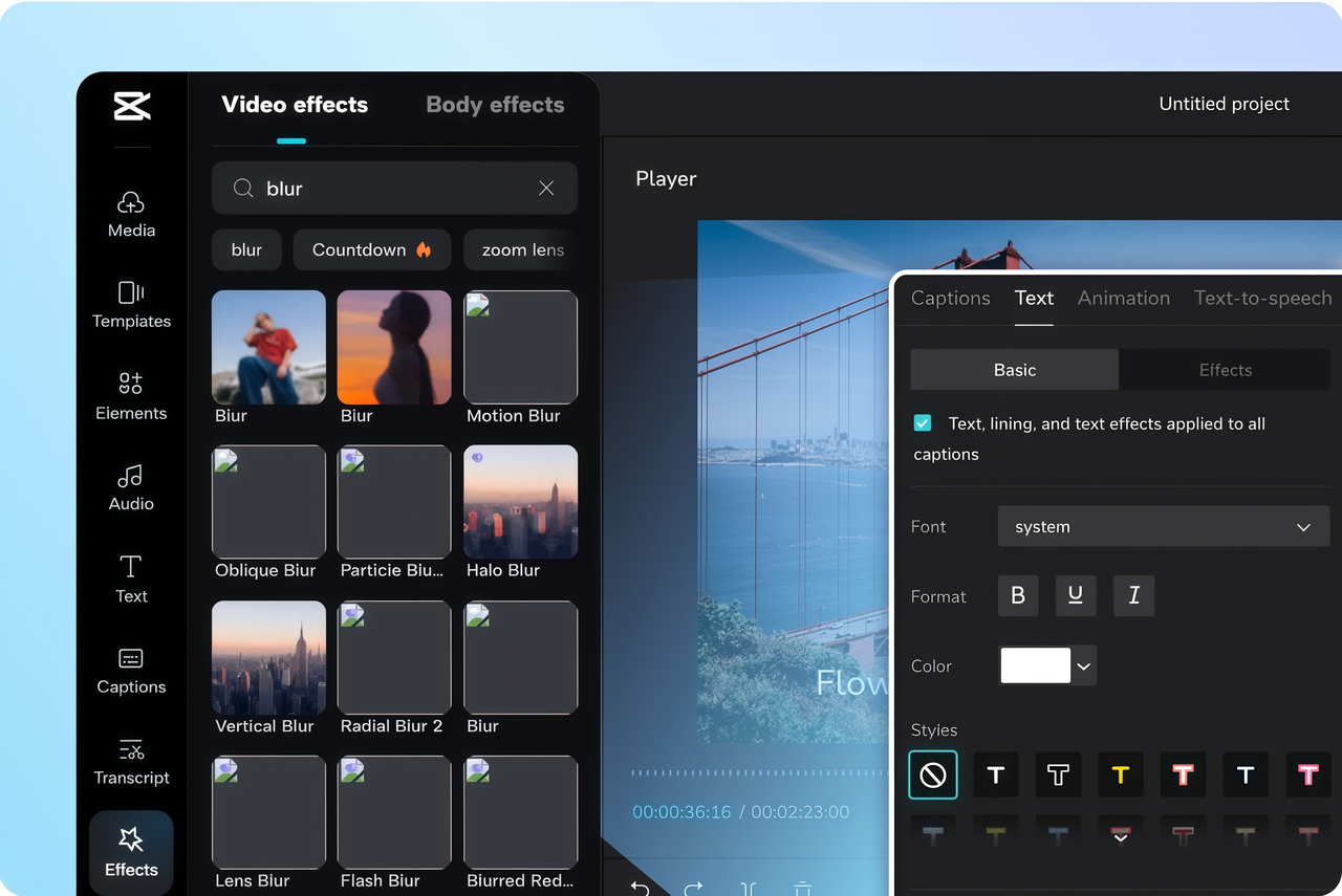 Adjust a video in CapCut