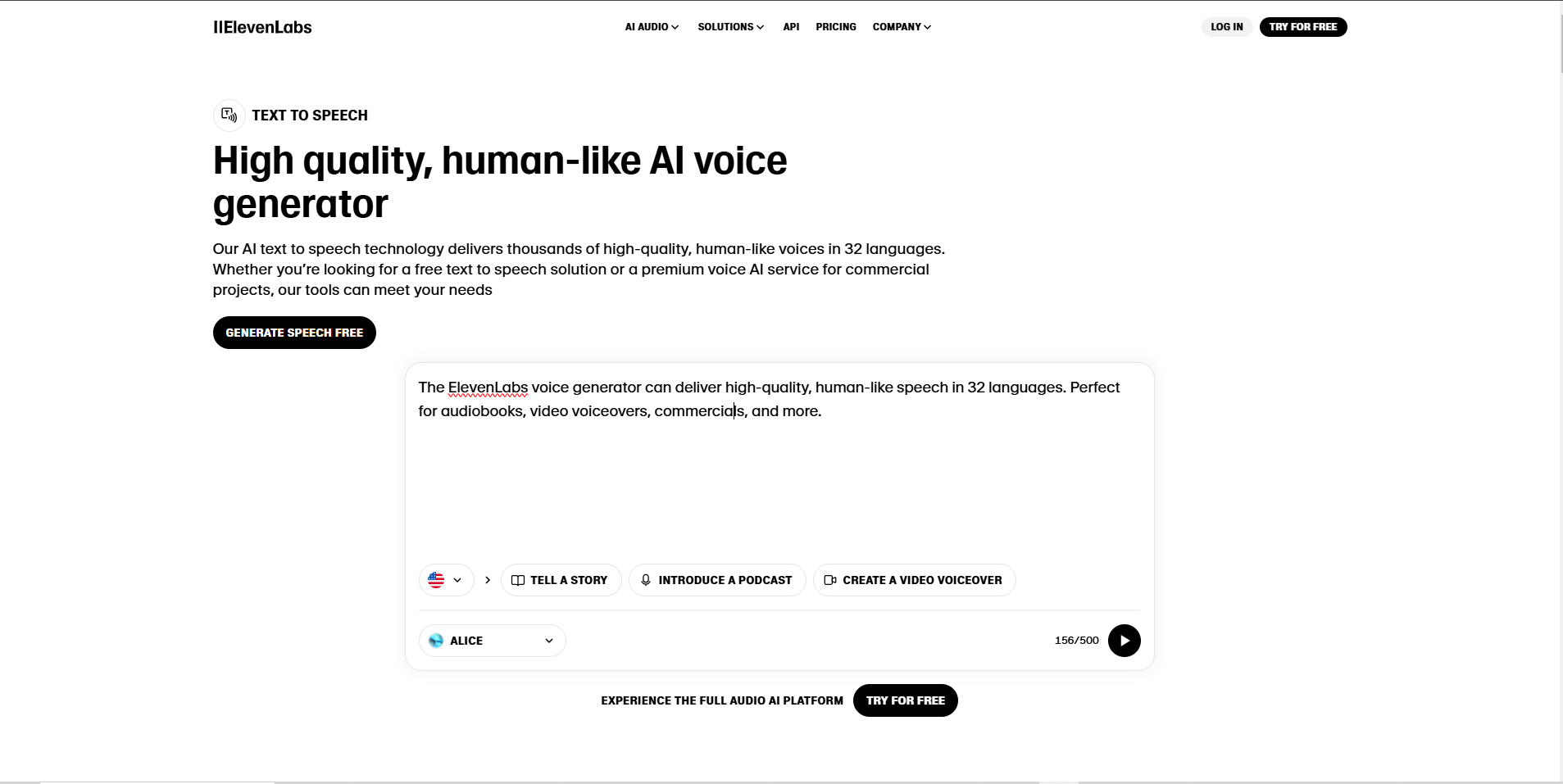 Інтерфейс ElevenLabs - ще один спосіб зробити AI текст мовними символами
