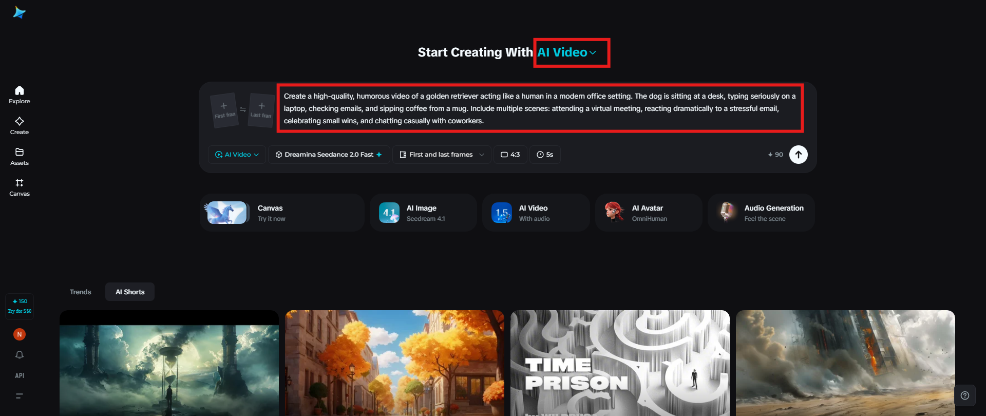 Geben Sie eine Textaufforderung ein