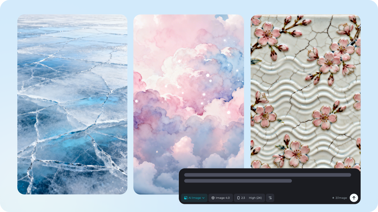 AI texture with text