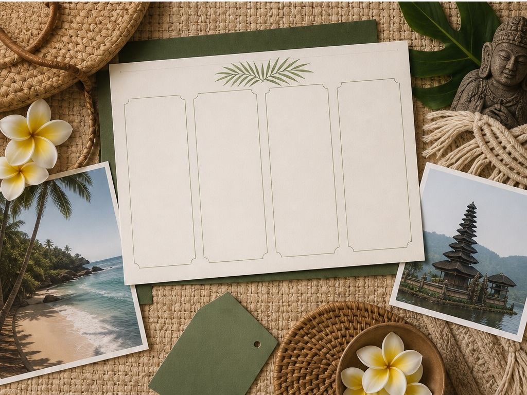 Travel Itinerary Template prompt example 2 - Bali tropical trip planner