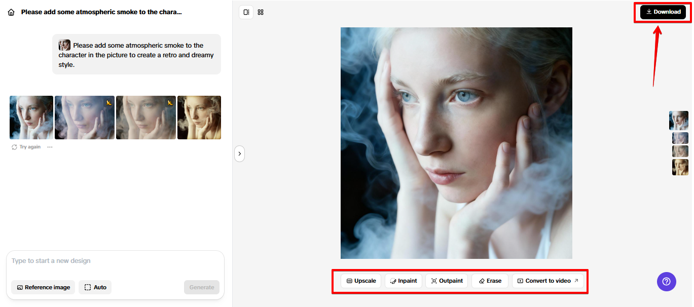 Exporting images from Pippit