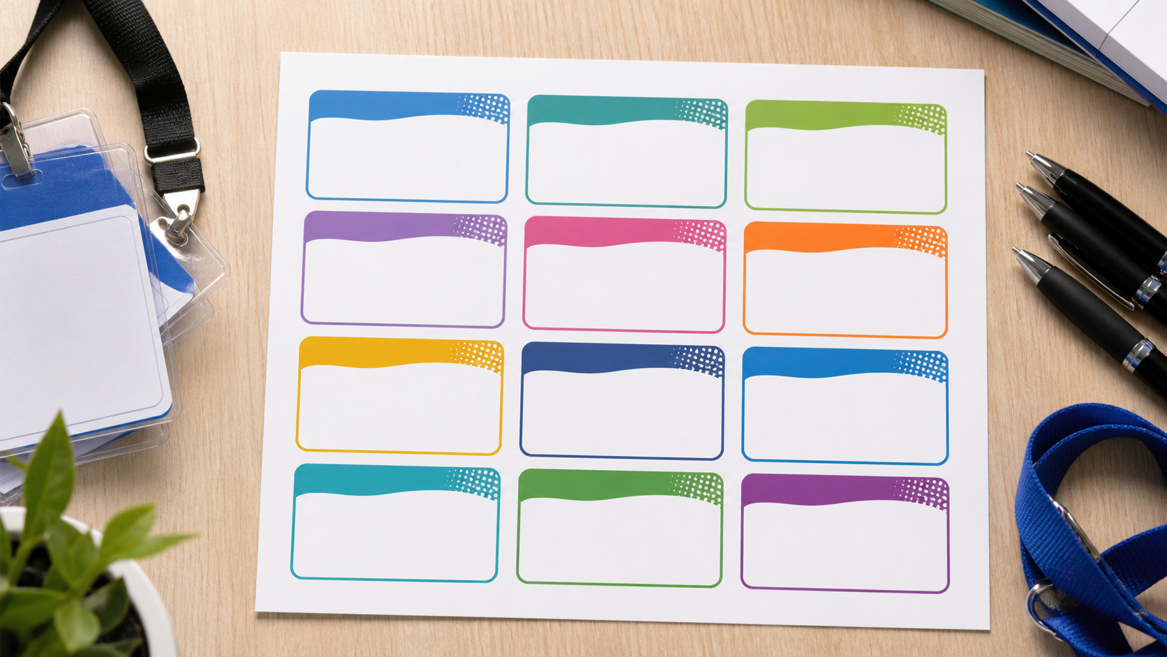 Clean Classroom Name Tags Prompt-Beispiel