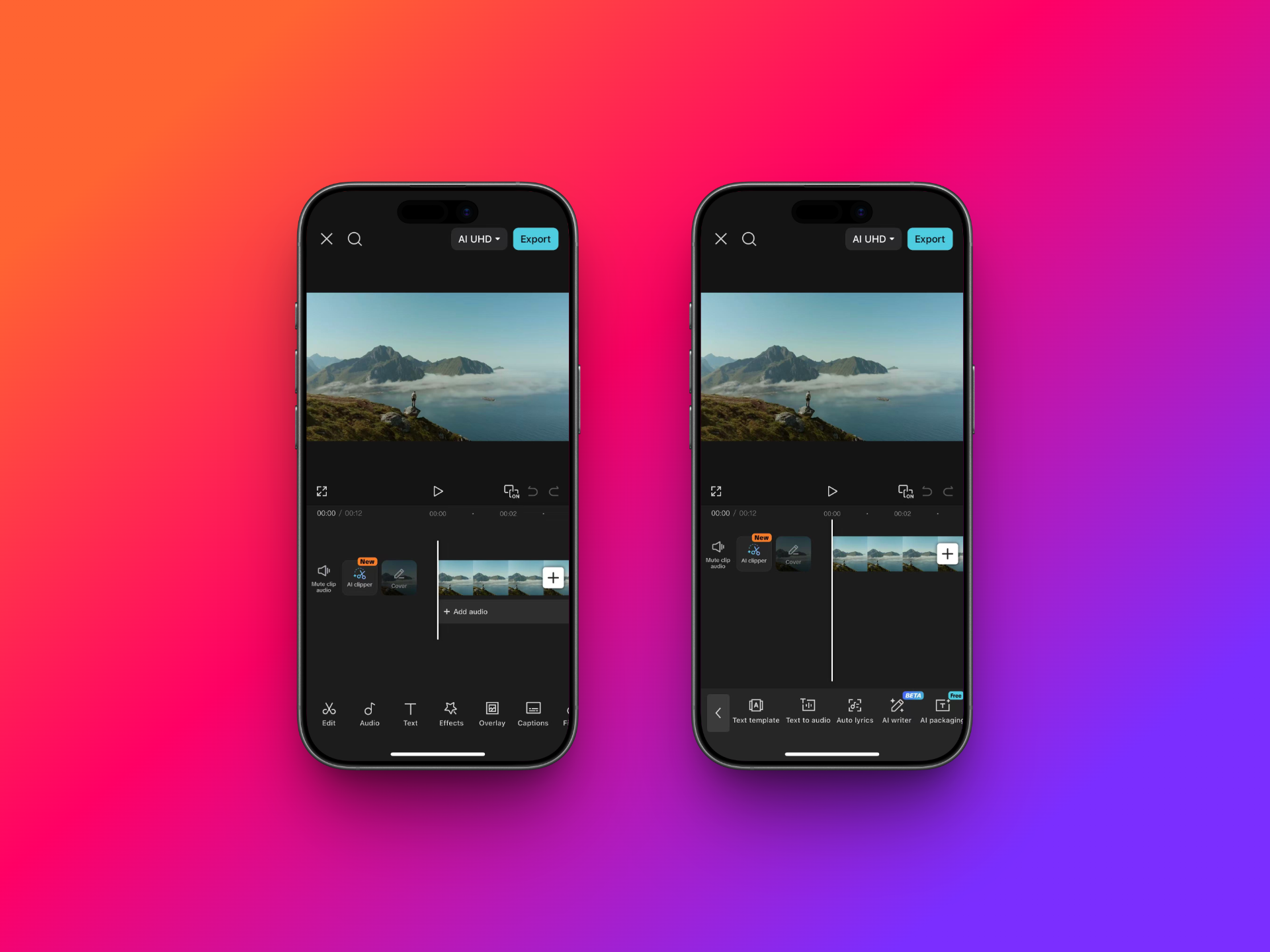 Select the AI writer option