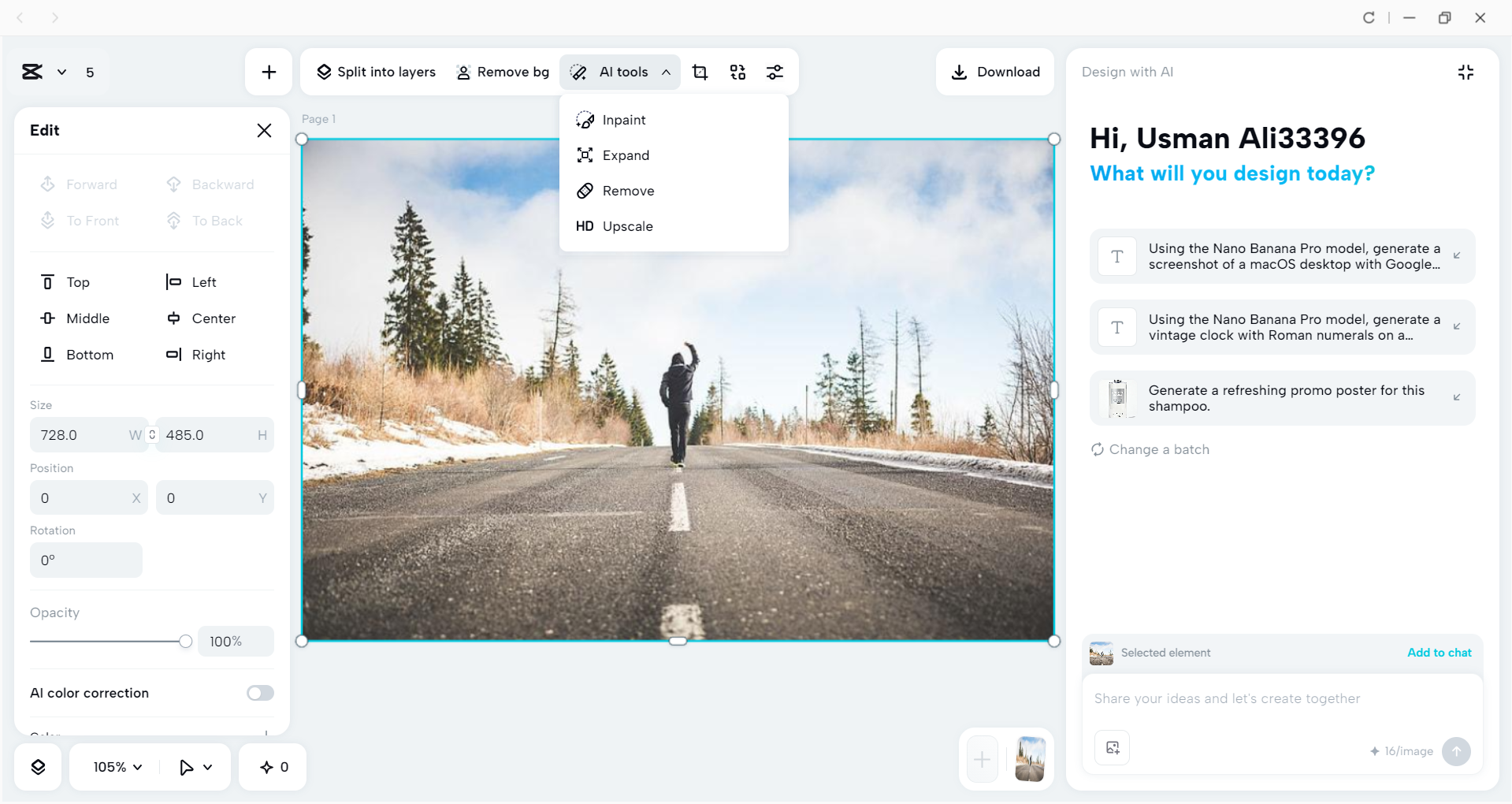 Interface of the CapCut desktop video editor - an easy to use Photopea alternative