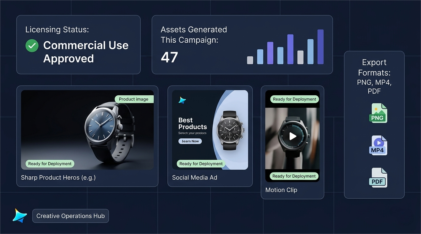 Dreamina AI generando arte comercial con imágenes consistentes con la marca, calidad lista para la producción y licencia comercial clara para campañas de publicidad y marketing.