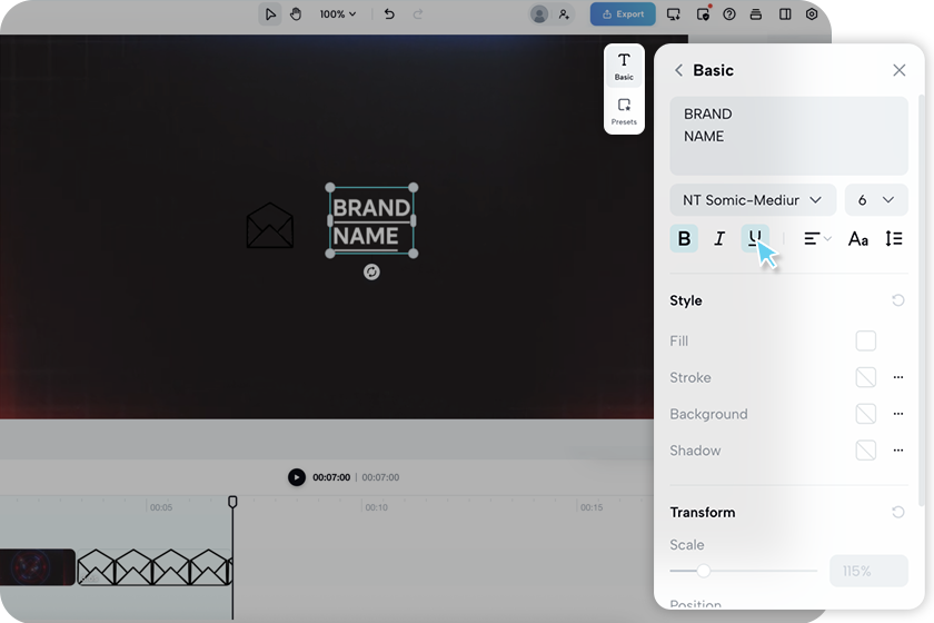 Replace the default text and graphics