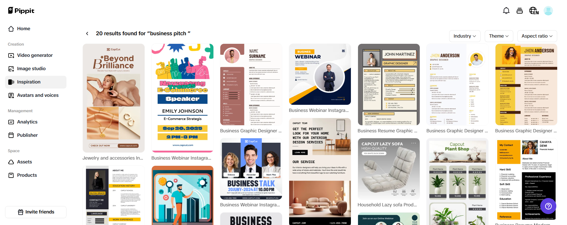 Multiple business templates