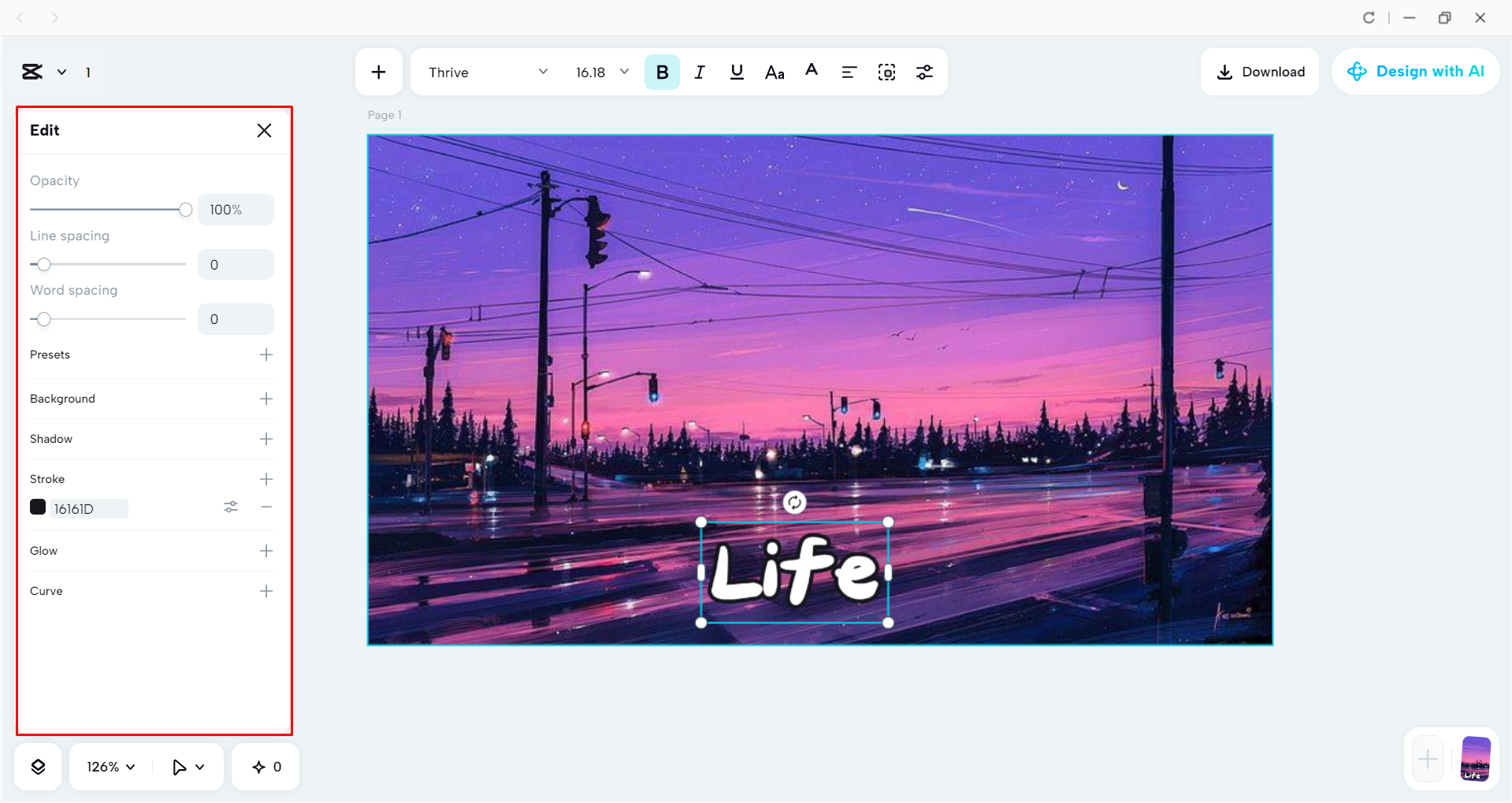 Editing the image with the CapCut desktop video editor