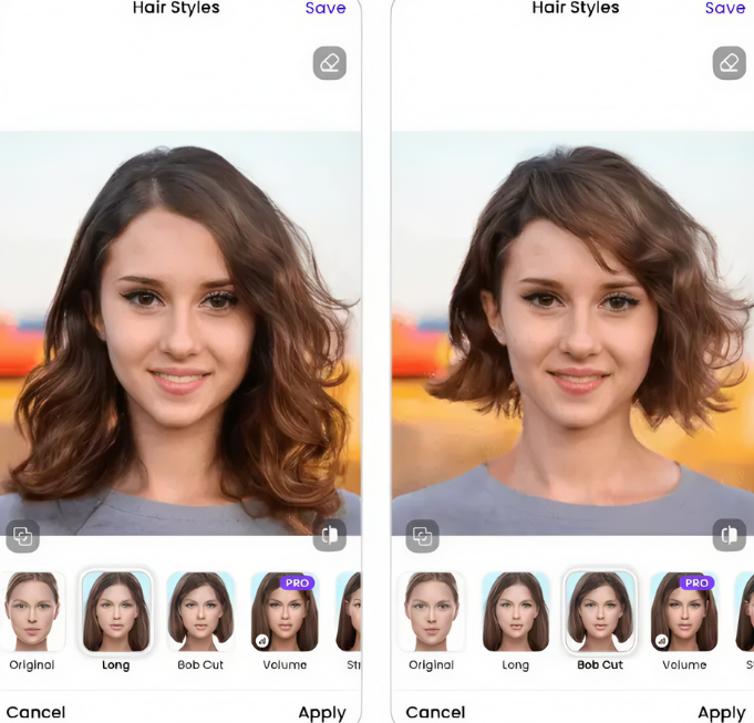 FaceApp AI hairstyle changer