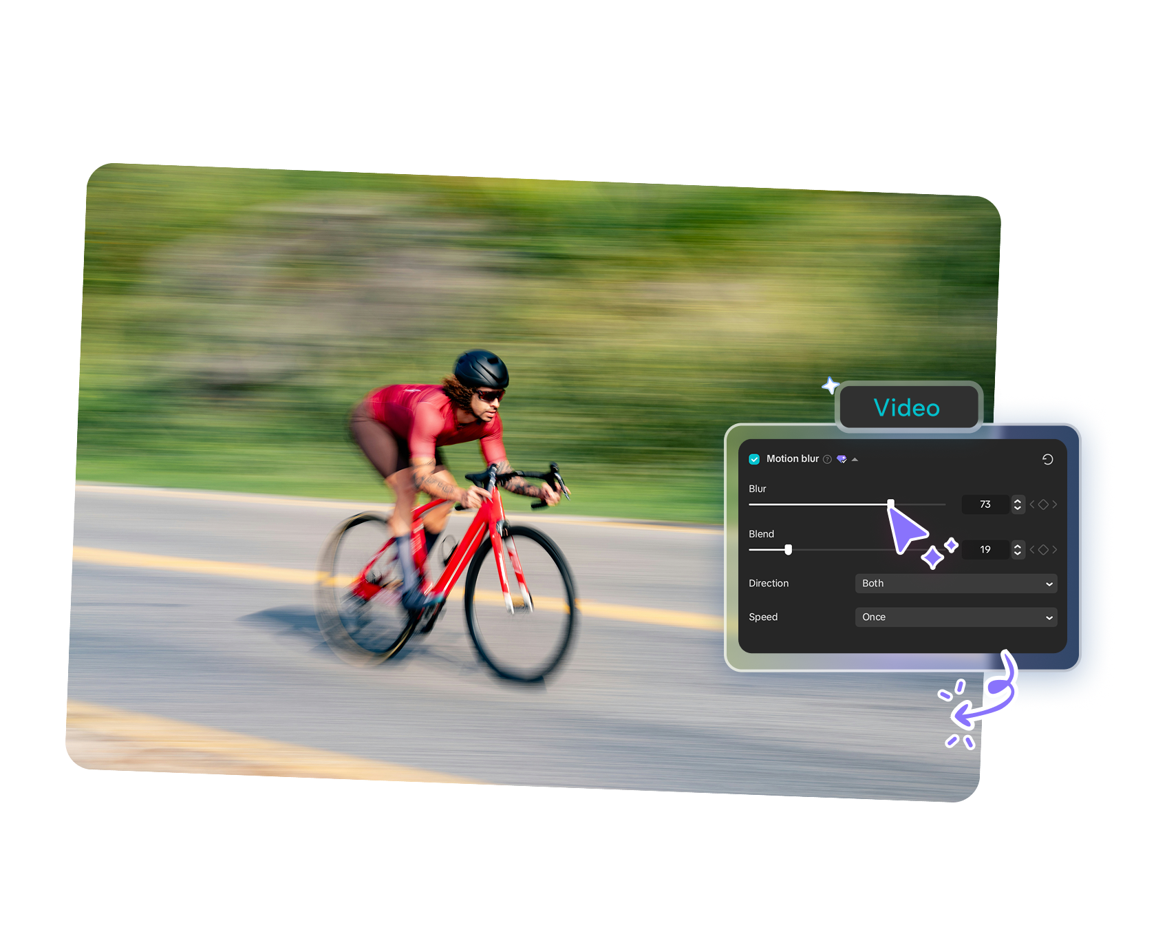 CapCut's professional motion blur feature