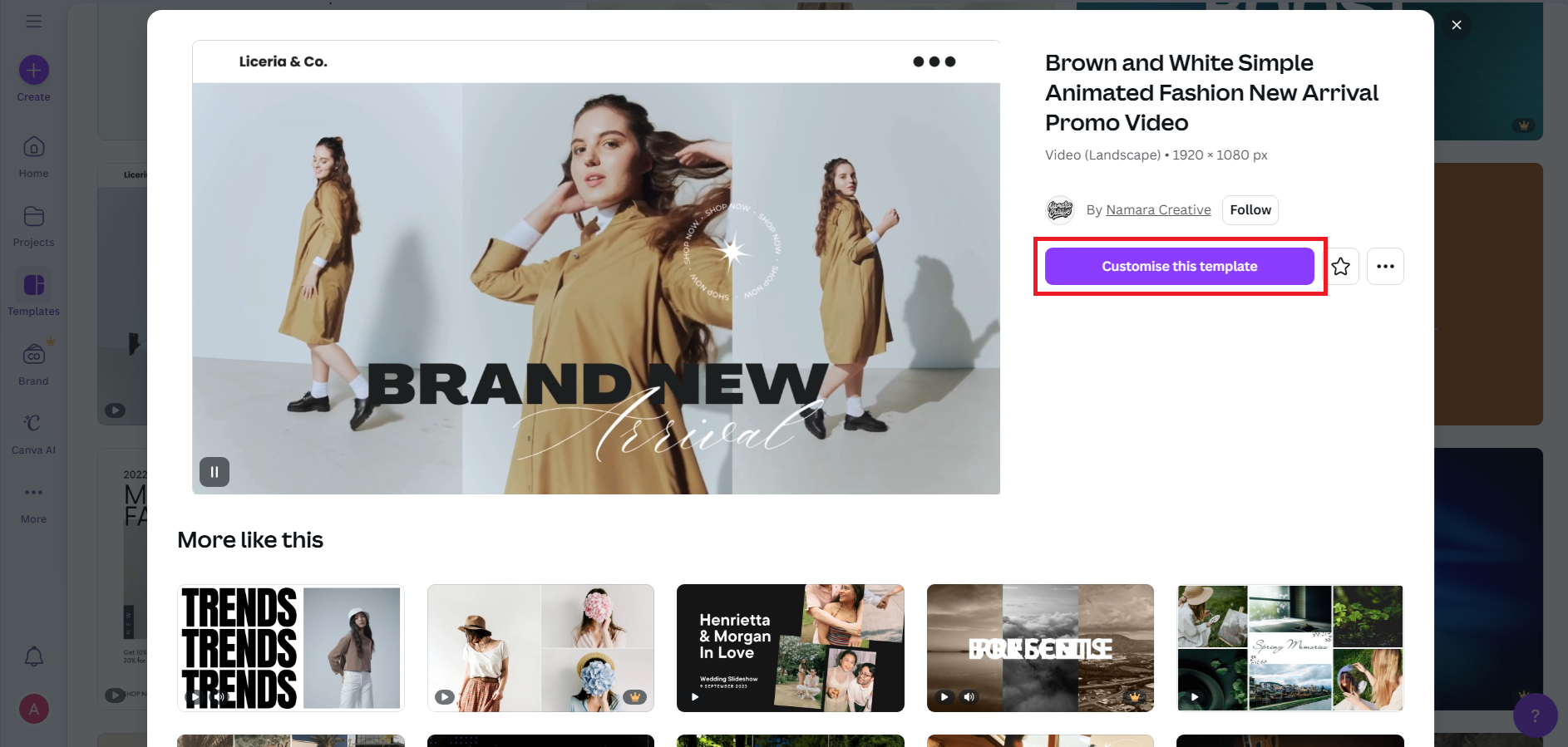 Select and use a template