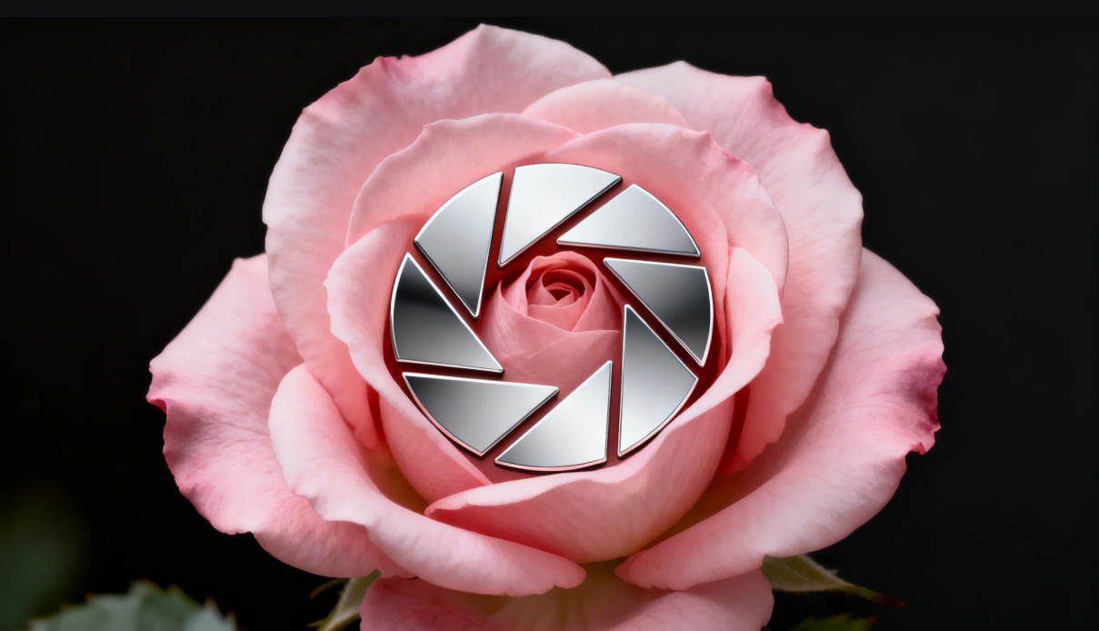 写真ブランドのためのカメラシャッターバラロゴ