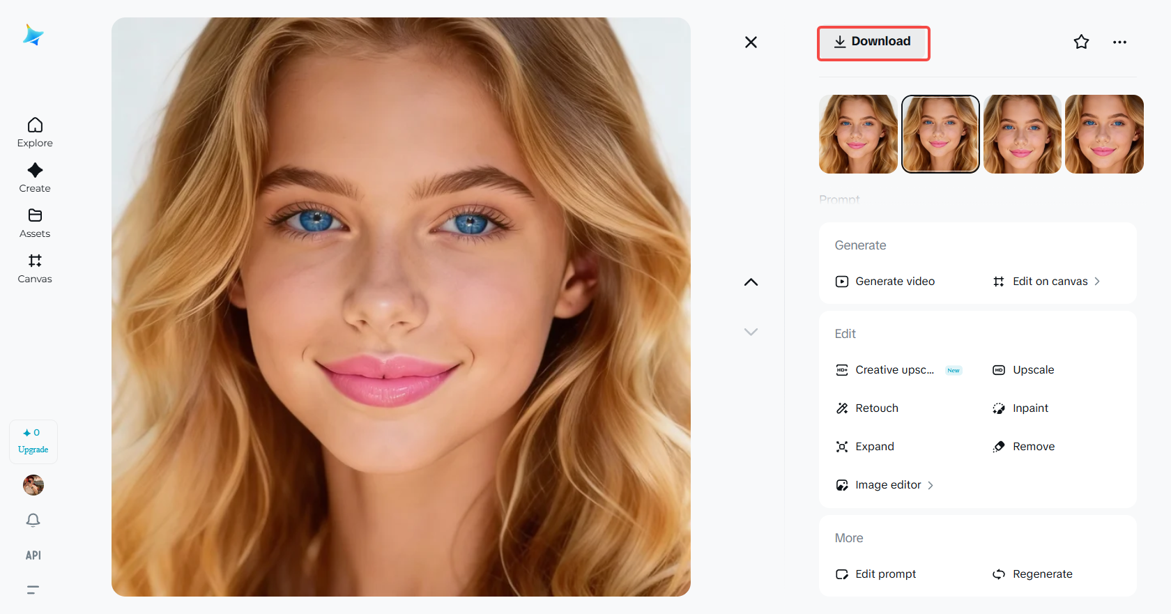 ดาวน์โหลดรูปภาพสำหรับรูปโปรไฟล์ Facebook ใน Dreamina