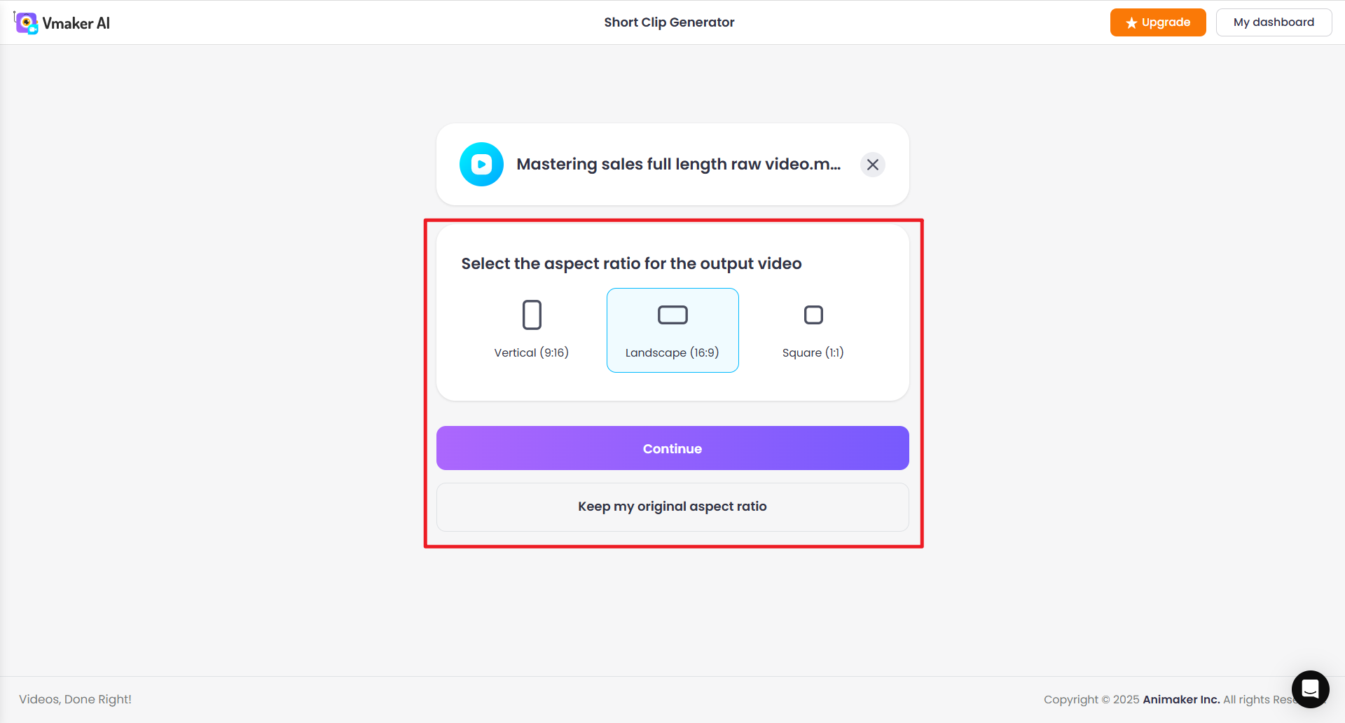 Sélectionnez le format d'image