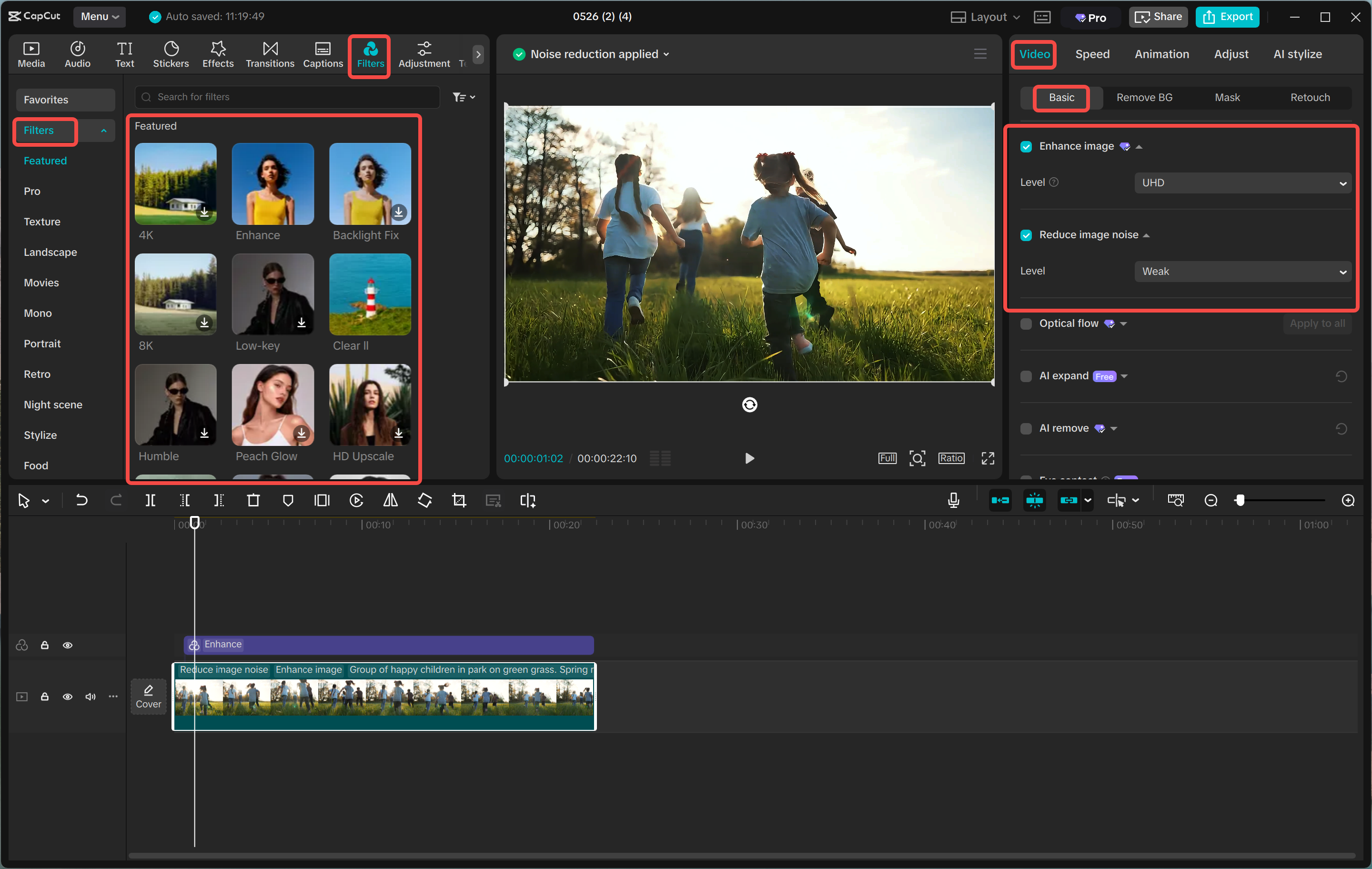 De afbeelding bewerken met AI-tools in de CapCut desktop video-editor