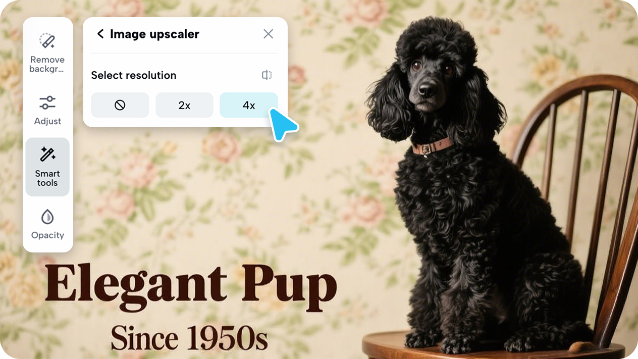 Poster editing tools in Pippit