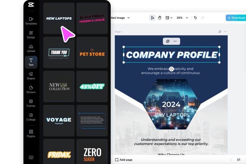 اختيار قالب وتخصيص التفاصيل الخاصة بك