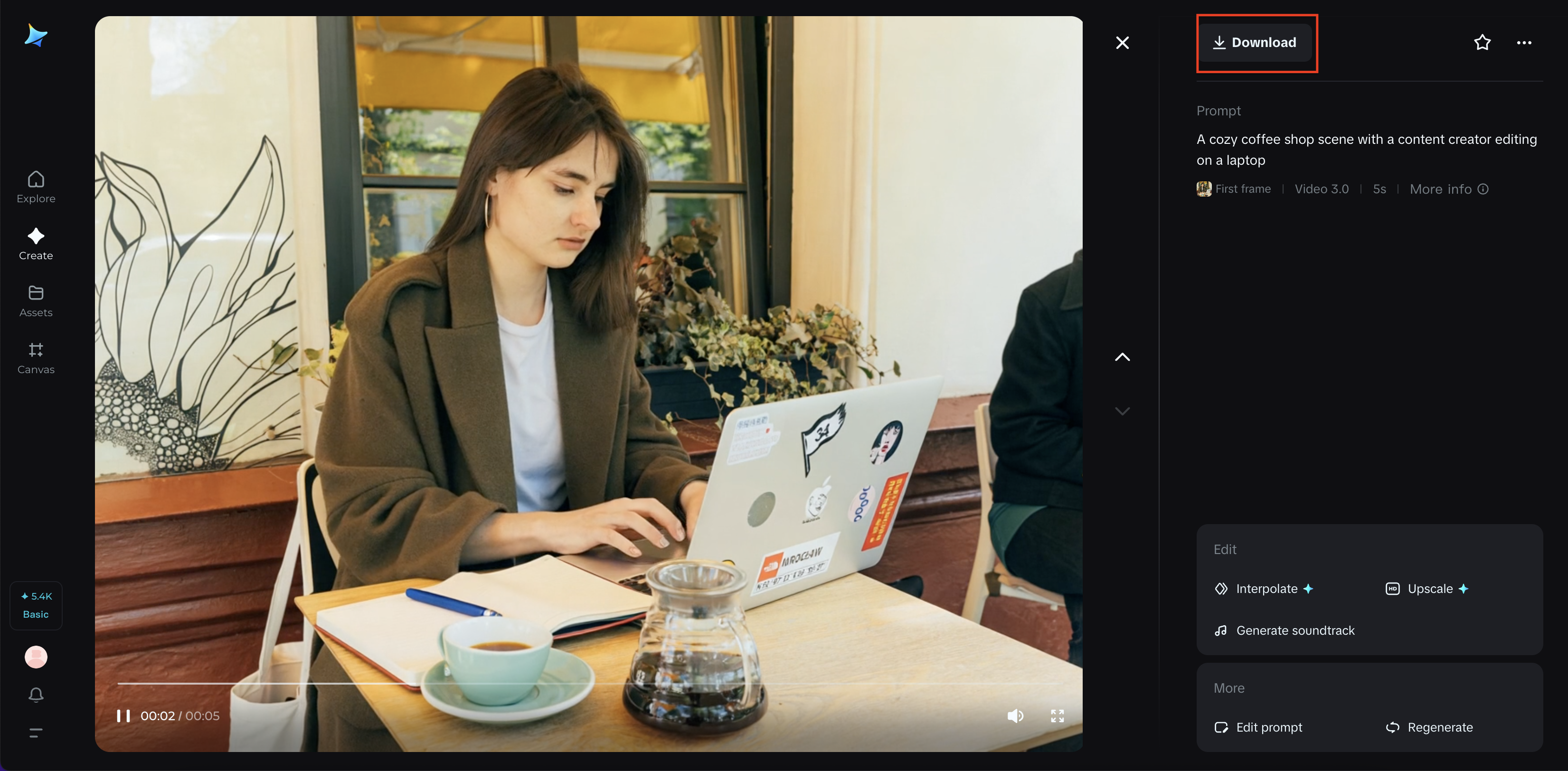 영상을 다운로드하세요.