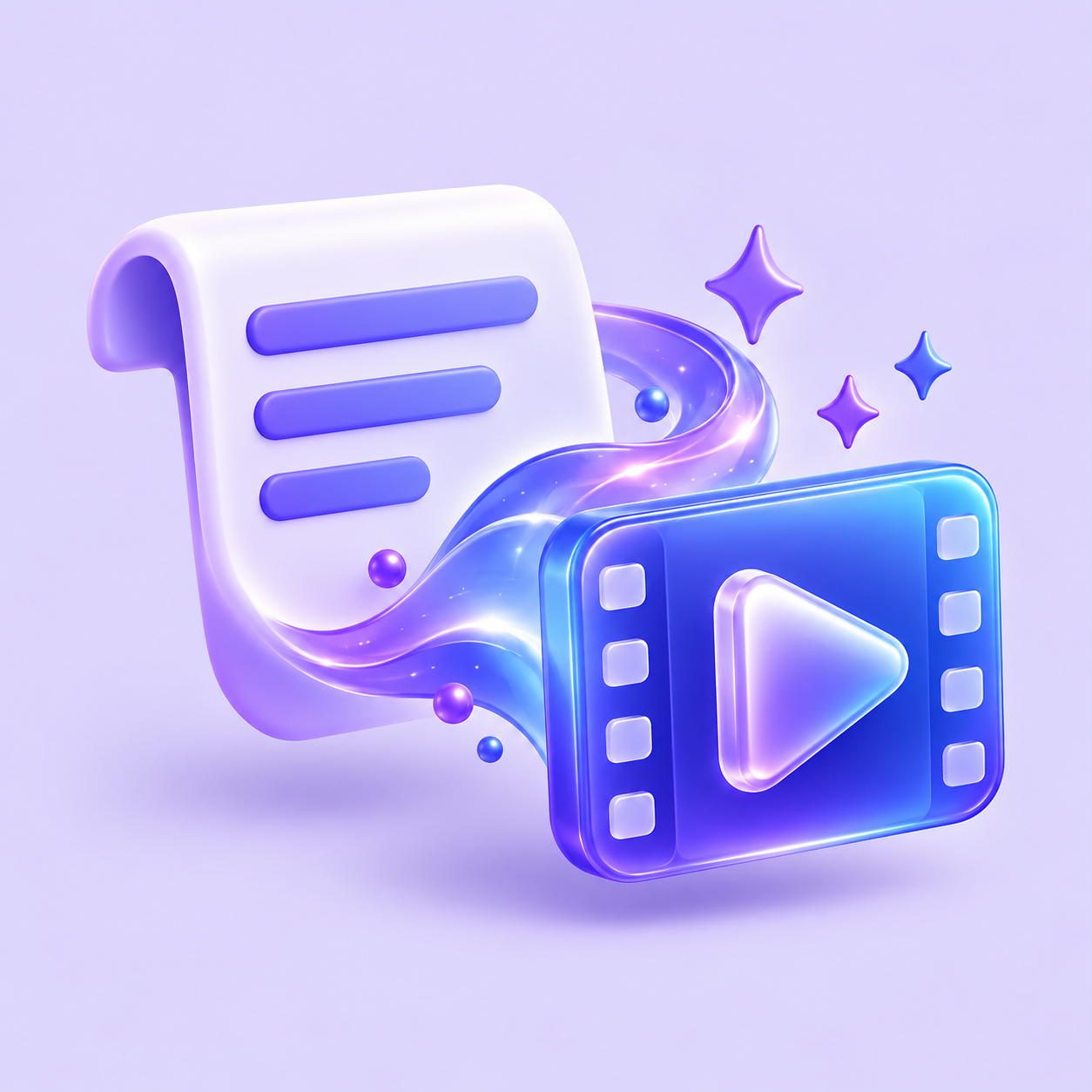 Original icon for text to animation generator