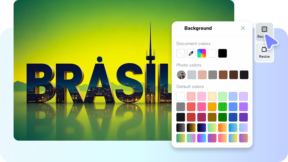 Design personalizzato con strumenti di editing avanzati.